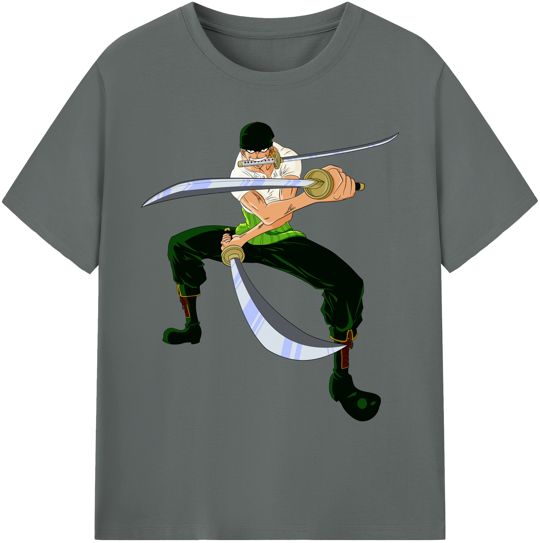 ワンピース ロロノア・ゾロ ONE PIECE Roronoa Zoro 綿100％ メンズ半袖Tシャツ｜肌触りやわらか＆通気性